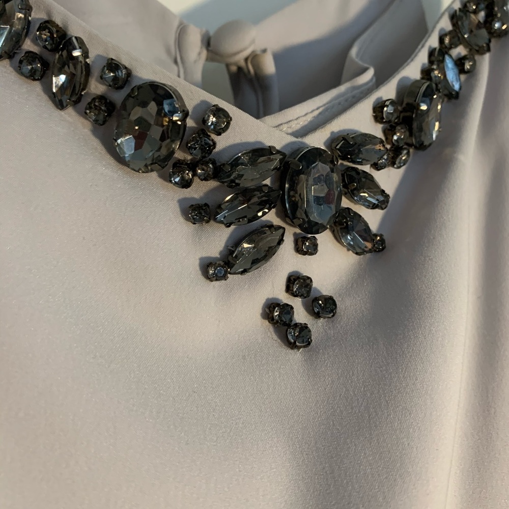 VS Embellished Accordion Pleat Dress